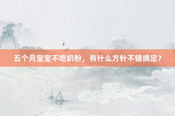 五个月宝宝不吃奶粉，有什么方针不错搞定？